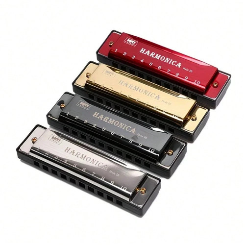 New silver swan harmonica - silver,