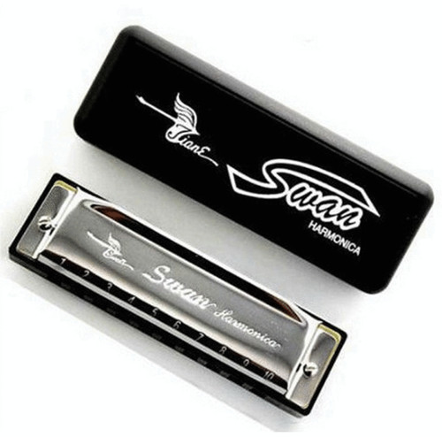 New silver swan - new, harmonica