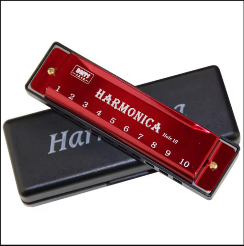 New silver swan harmonica - silver,